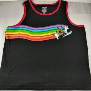 Marvel Deadpool Unicorn 2XL Tank Top Colorful 2 Sided Graphic Pinata Rainbow